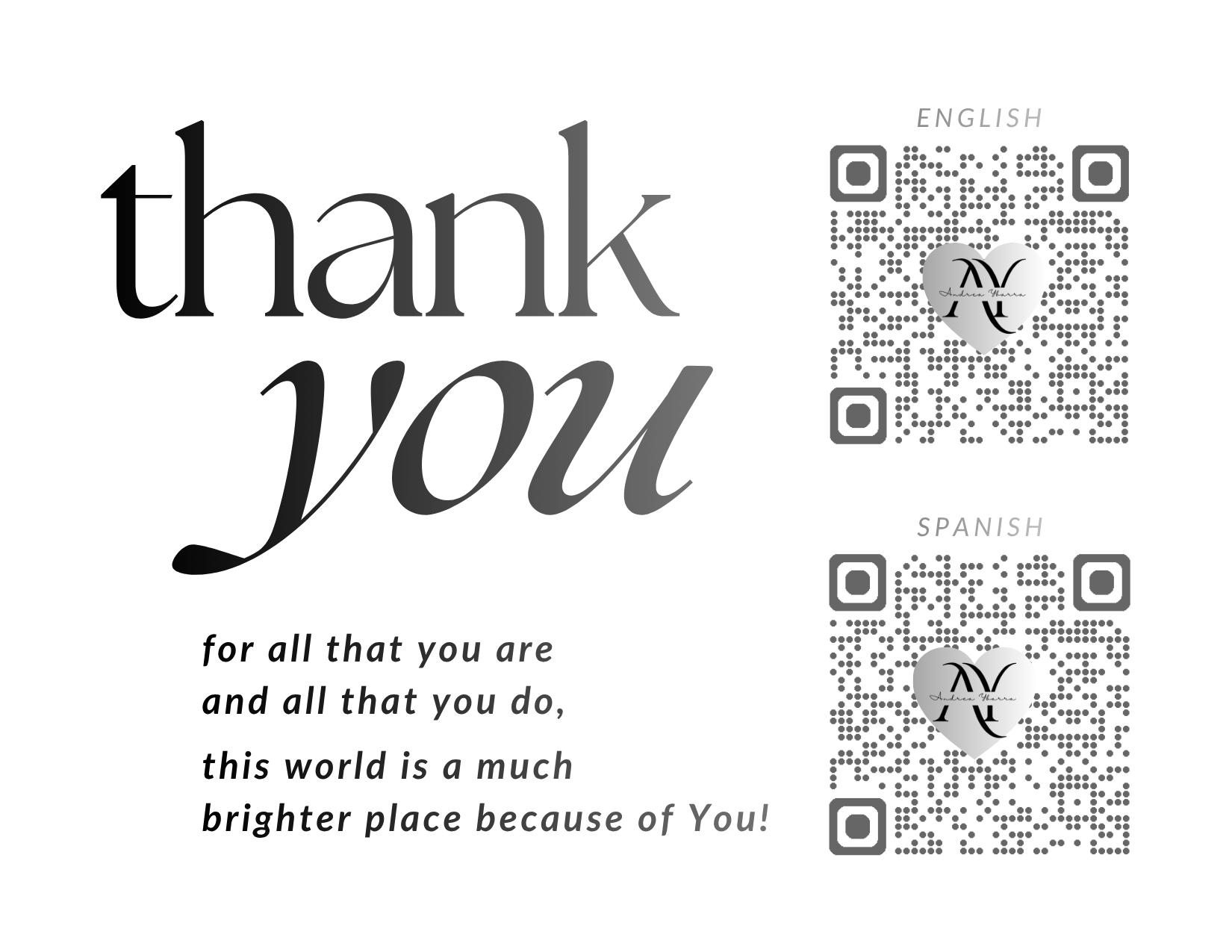 Thank You QR Guide
